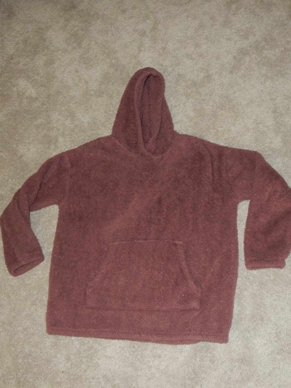 ENDS 6/1 dusty rose 32 degree sherpa fleece hoodie long sleeve XL women's